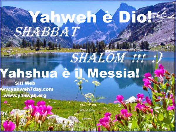 Yahweh Dio ha creato il Sabato