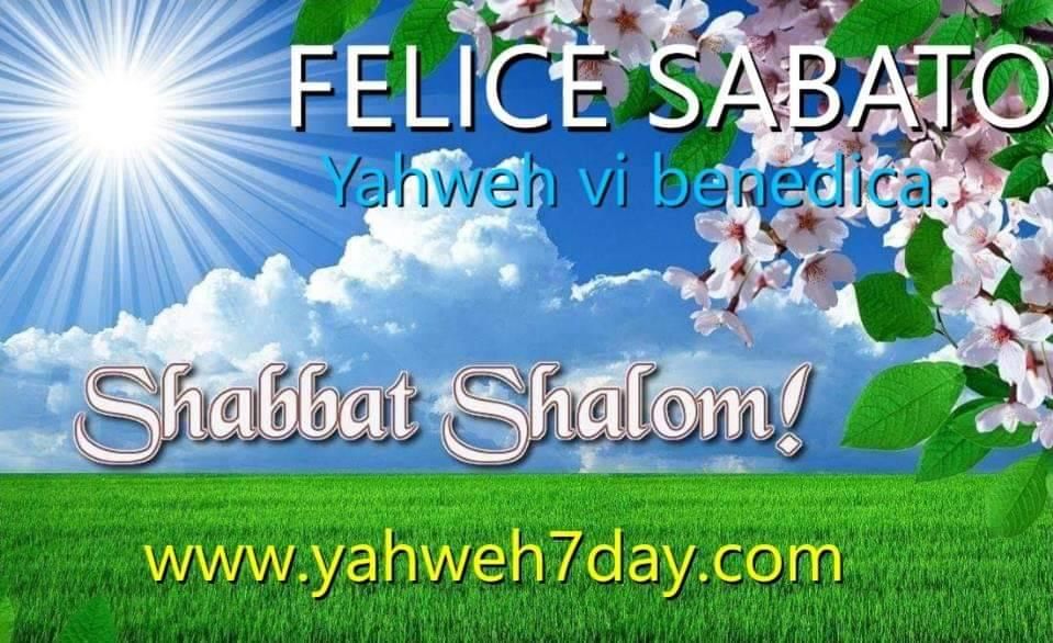 SHABBAT CONSACRATO A YAHWEH..